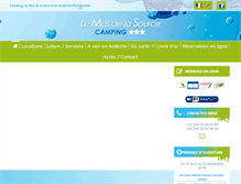 Tablet Screenshot of campingmasdelasource.com